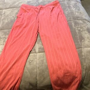 Men's Coral Ribbed Lounge Joggers